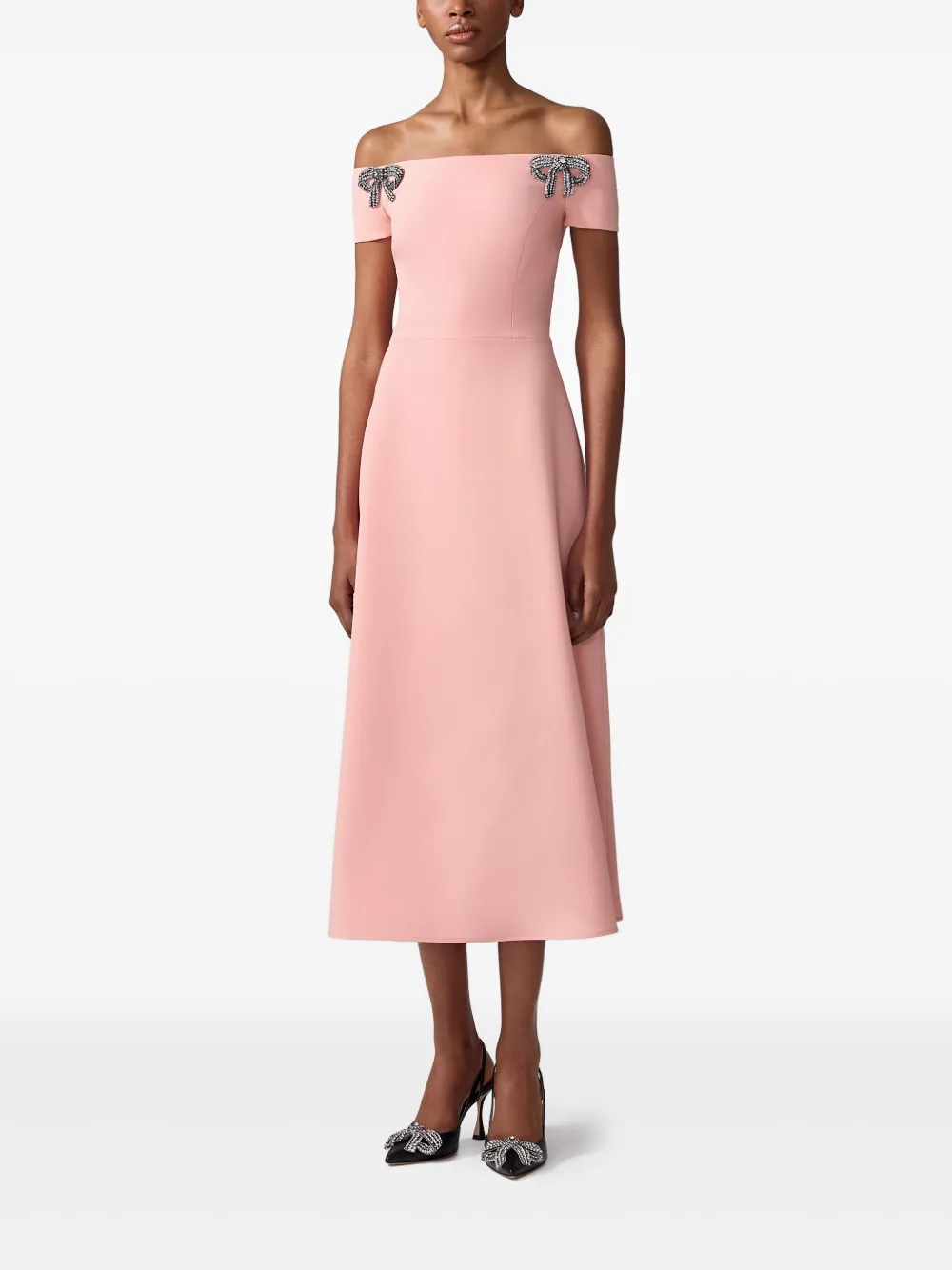 Carolina Herrera bow-appliqué midi dress | Day Dresses | Image 2