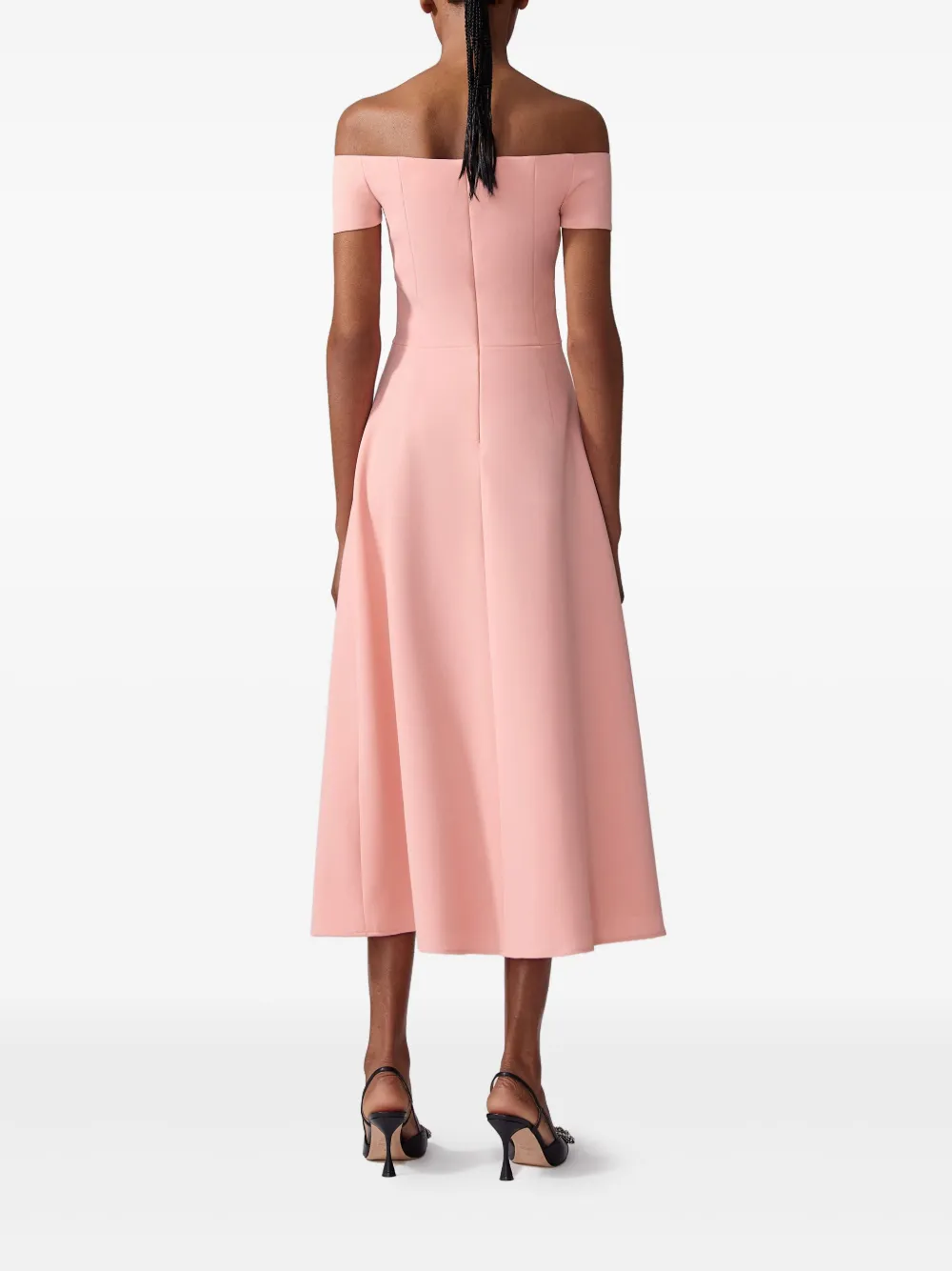 Carolina Herrera Midi-jurk met strik Roze