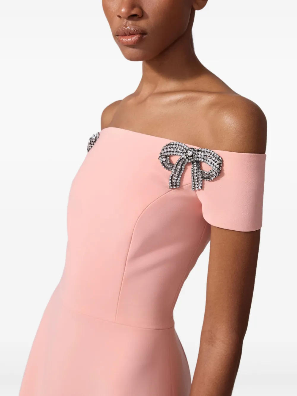 Carolina Herrera Midi-jurk met strik Roze