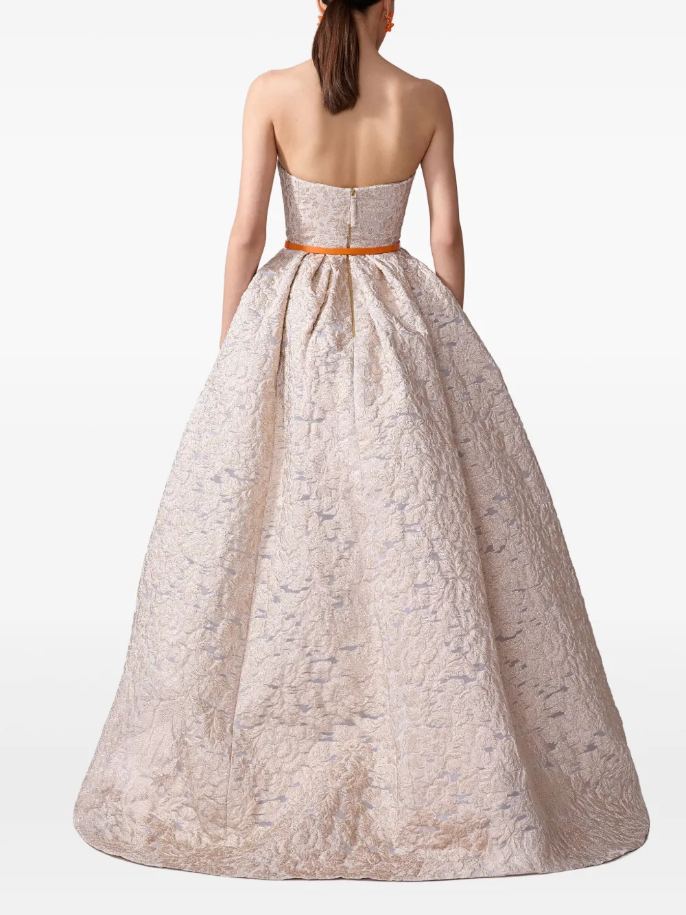 Carolina Herrera Avondjurk met brokaat-effect Goud