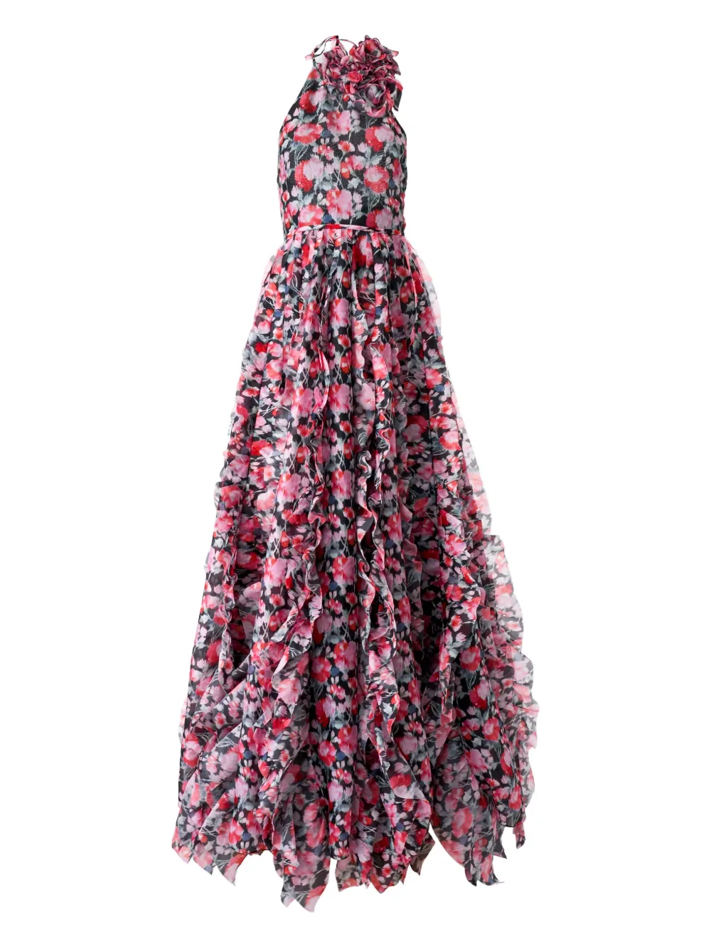 Carolina Herrera Avondjurk met klaprozenprint