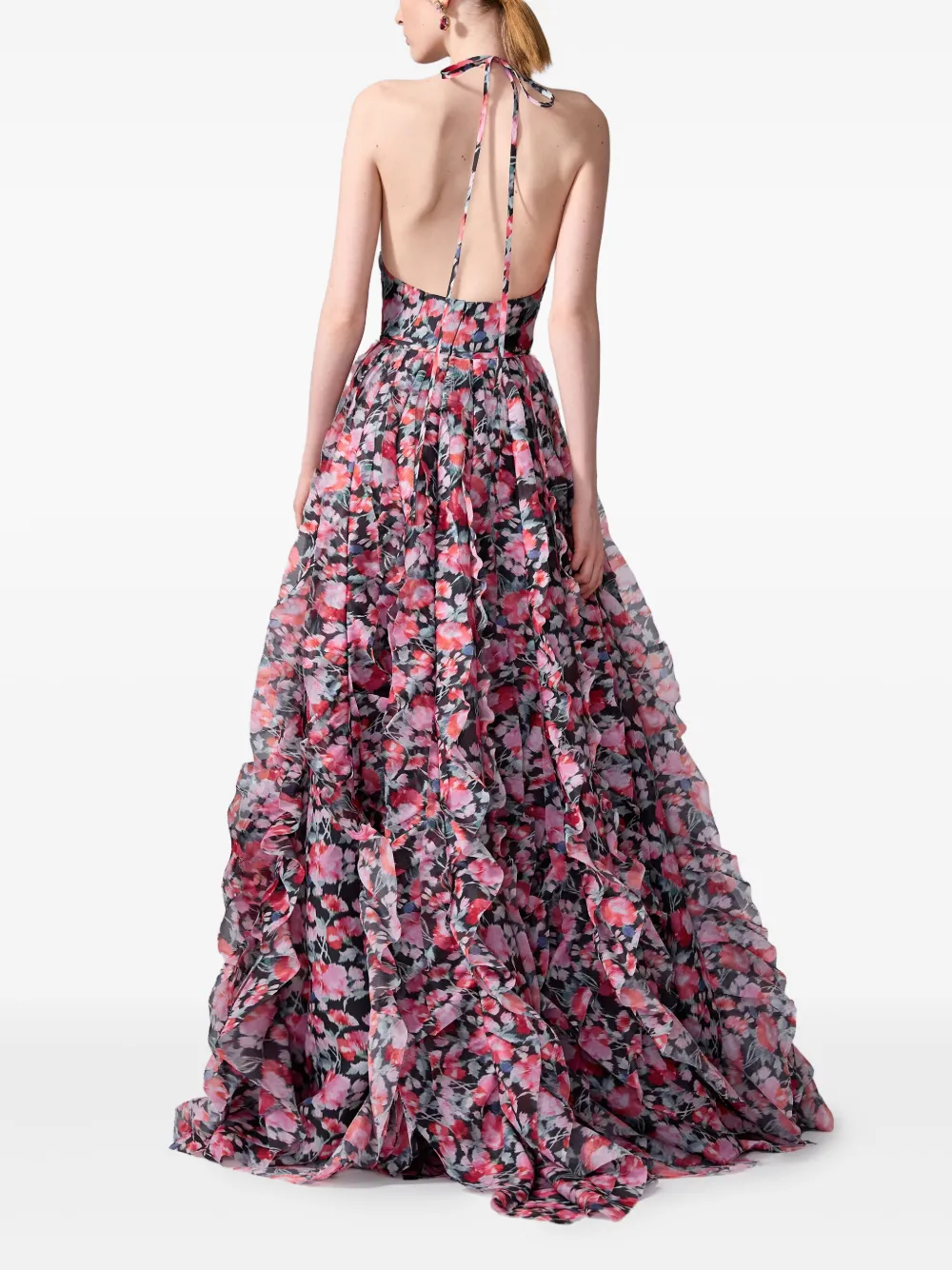 Carolina Herrera Avondjurk met klaprozenprint