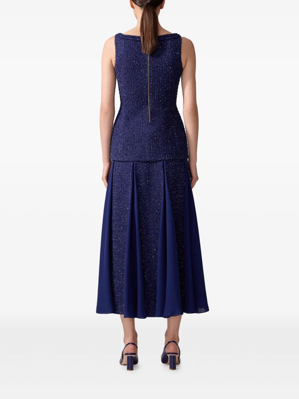 Carolina Herrera Tweed midi-rok Blauw