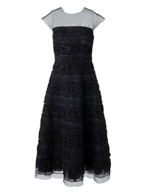 Carolina Herrera فستان ميدي بزينة أبليكه