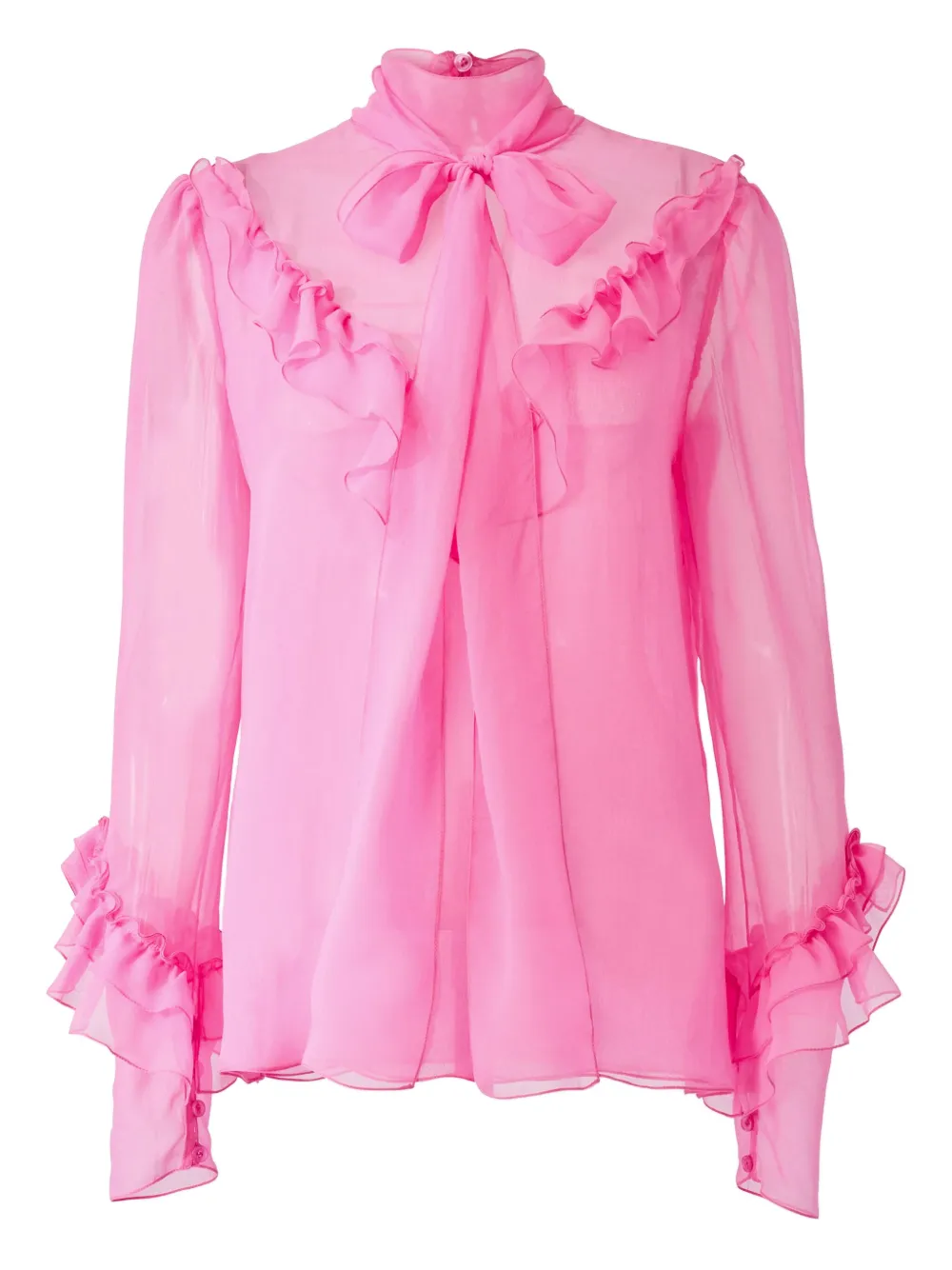 Carolina Herrera Chiffon shirt Roze