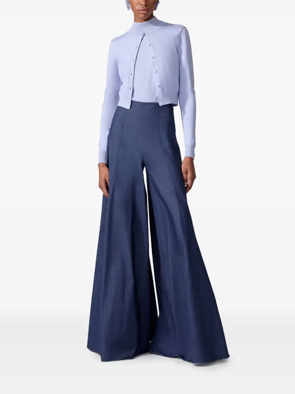 Carolina Herrera Denim Palazzo Pants | Blue | FARFETCH