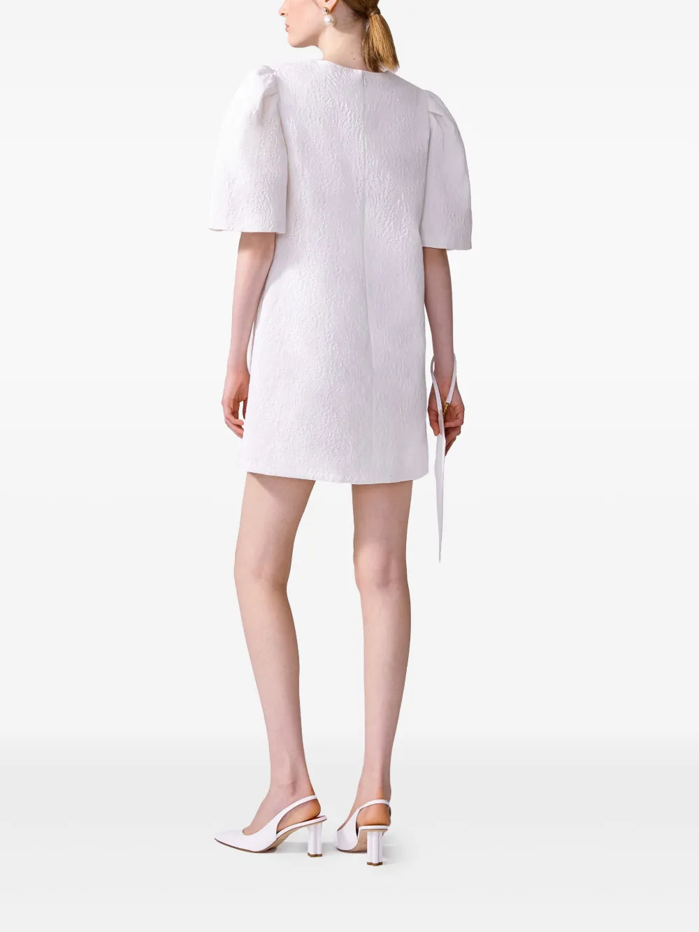 Carolina Herrera Jurk met cloqué-effect Wit