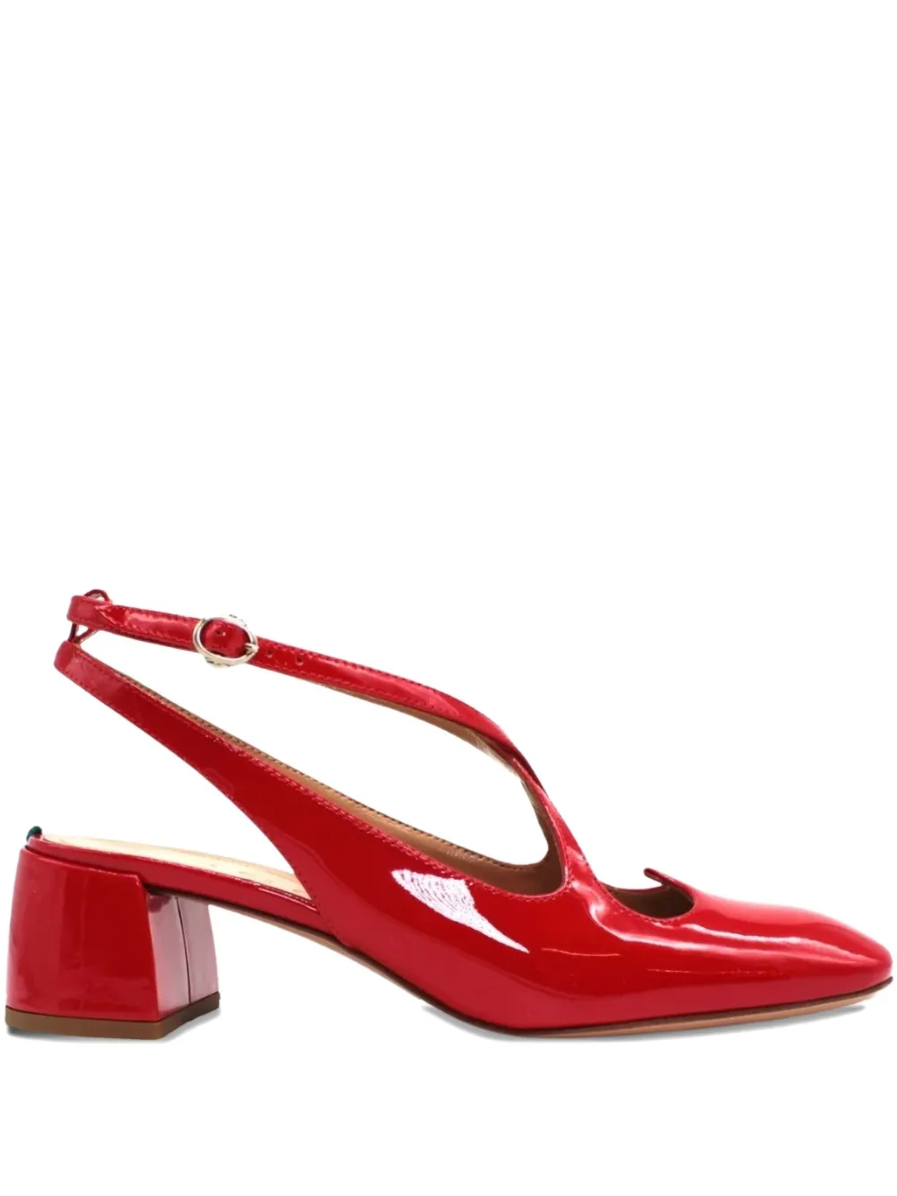 A.bocca 45mm Slingback Block-heel Mules In Red
