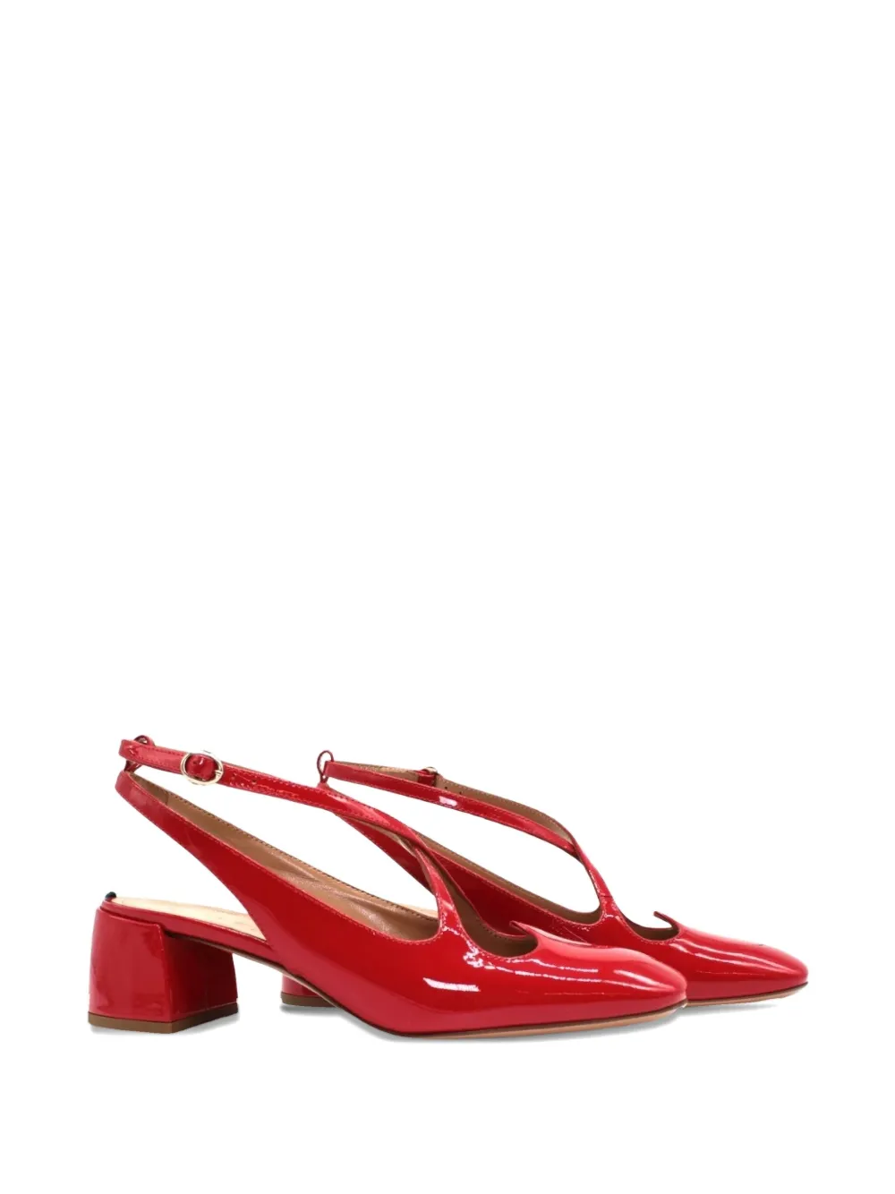 A.bocca 45mm Slingback Block-heel Mules In Red