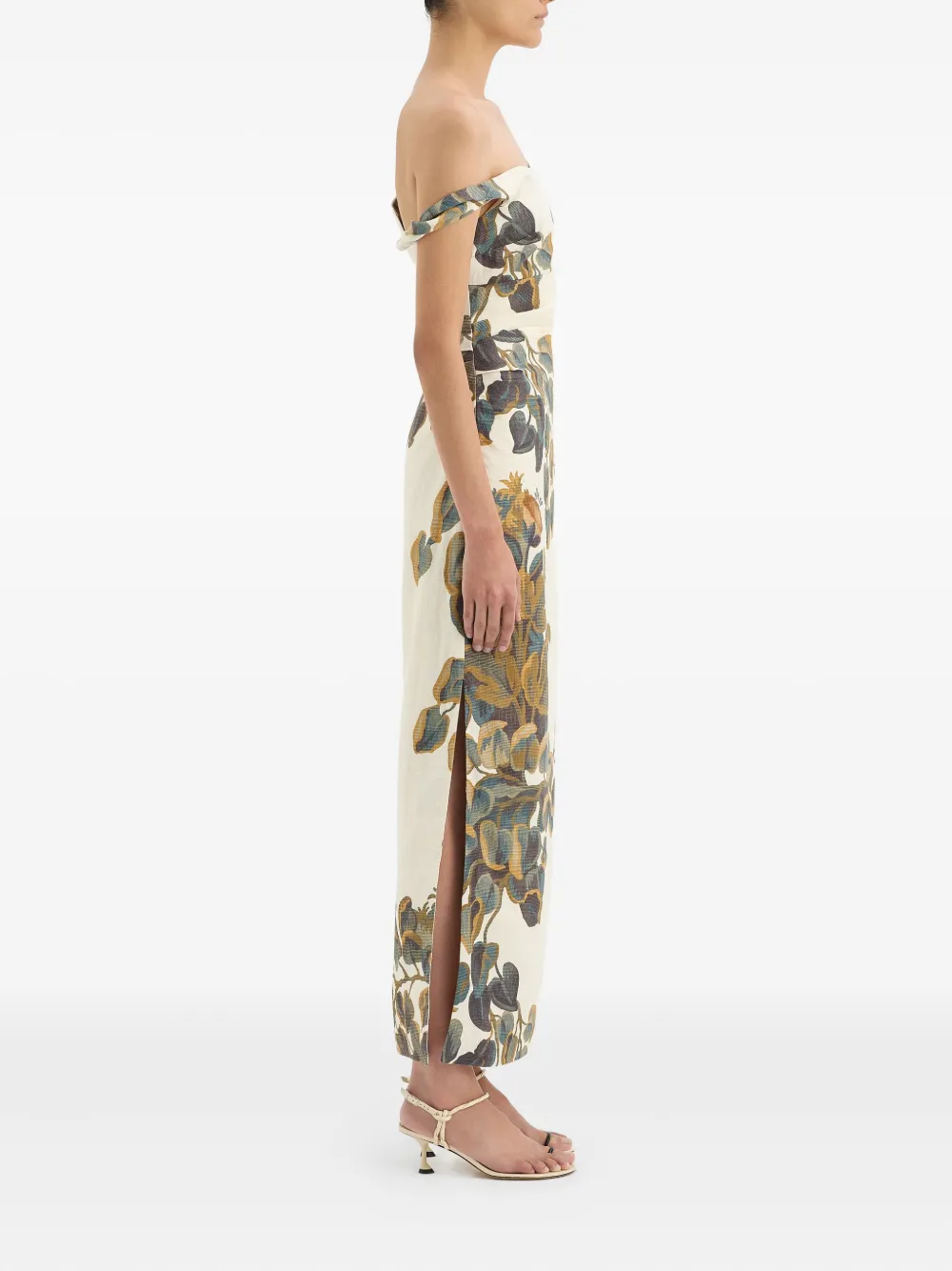 SIR. Katoenen midi-jurk Beige