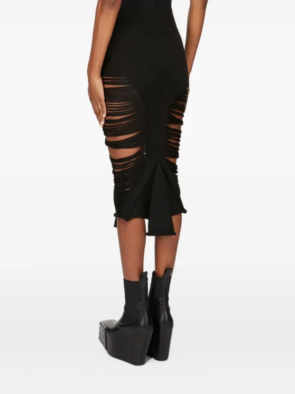 Rick Owens Tanja Midi Skirt | Black | FARFETCH