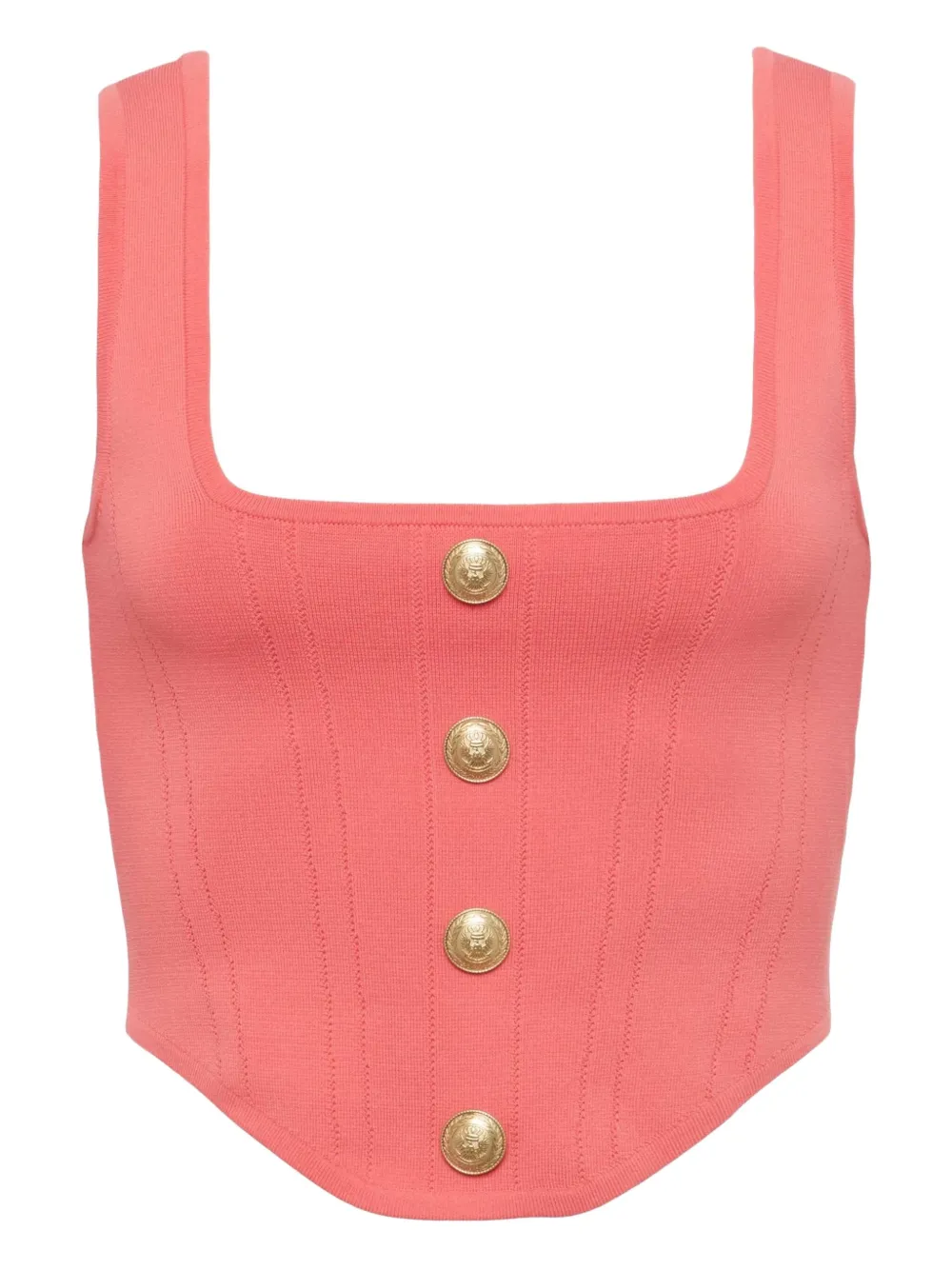 L'Agence square-neck button top | Pink | Image 1
