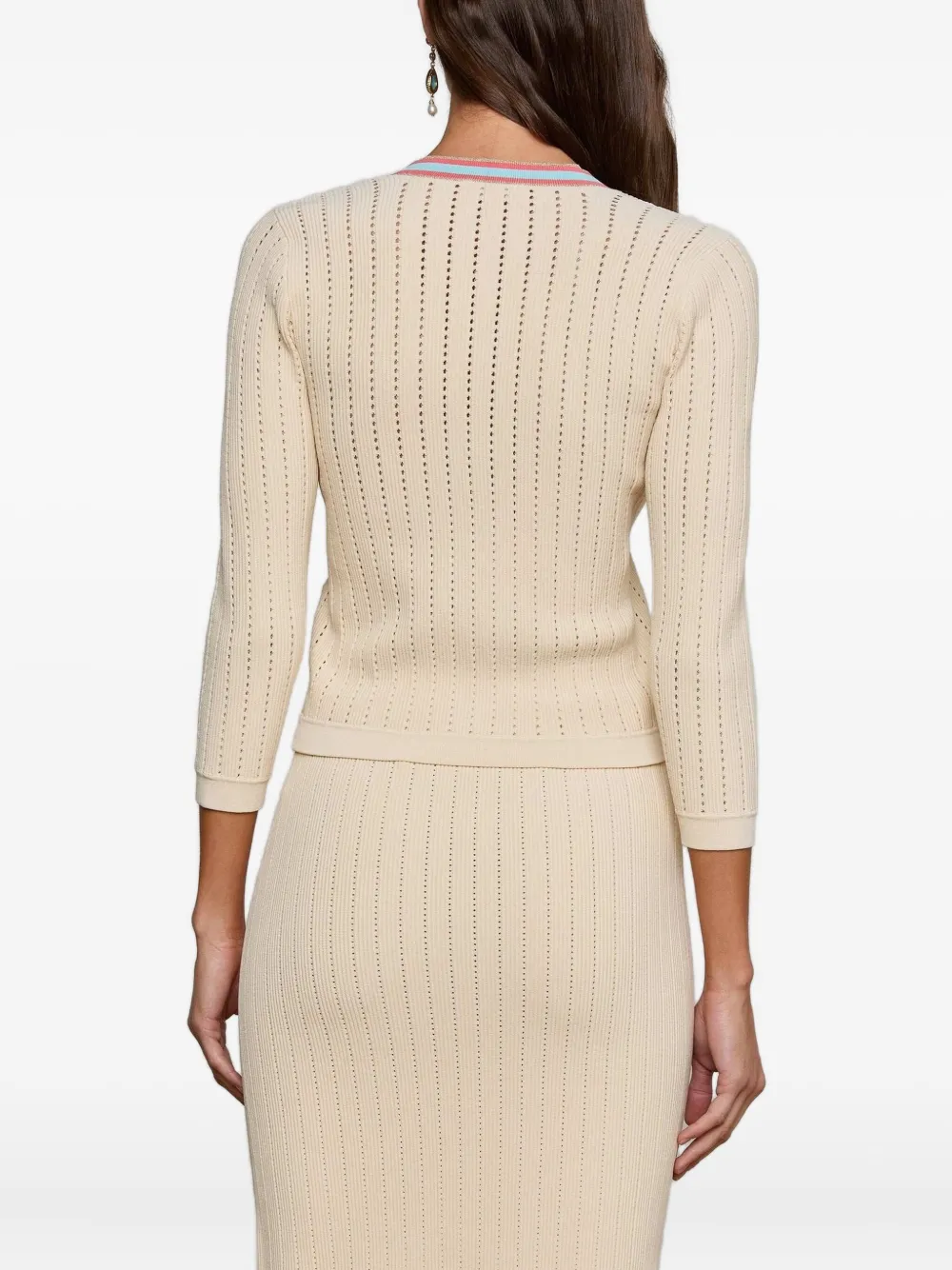 L'Agence Geribbeld vest Beige