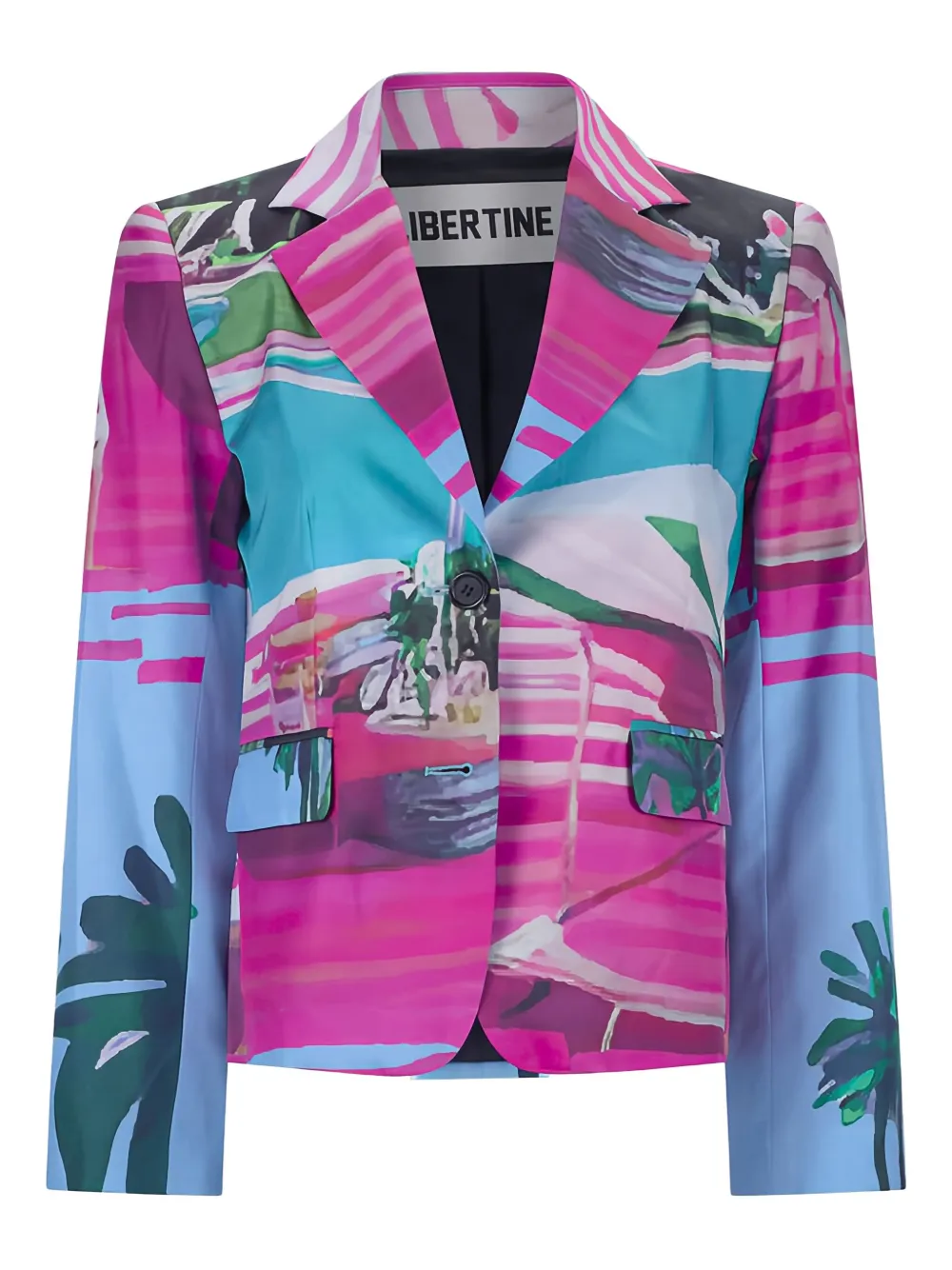 Libertine Printed Single-breasted Blazer In Pink