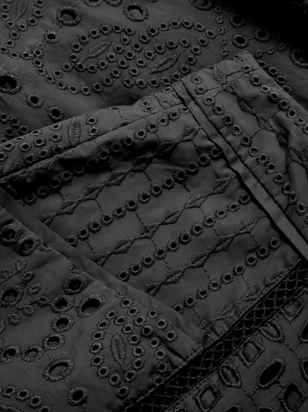 Veronica Beard Fabian Eyelet-embroidered Shorts In Black
