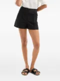 Veronica Beard Fabian eyelet-embroidered shorts - Black