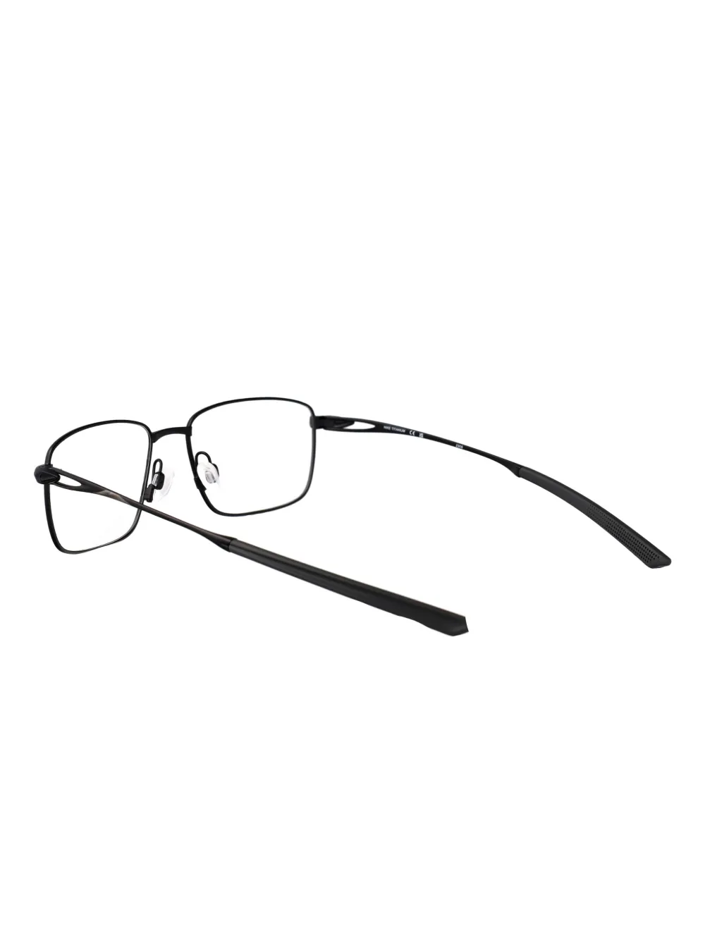 Nike 6046 bril met rechthoekig montuur Zwart