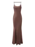 OUDE WAAG satin maxi dress - Brown
