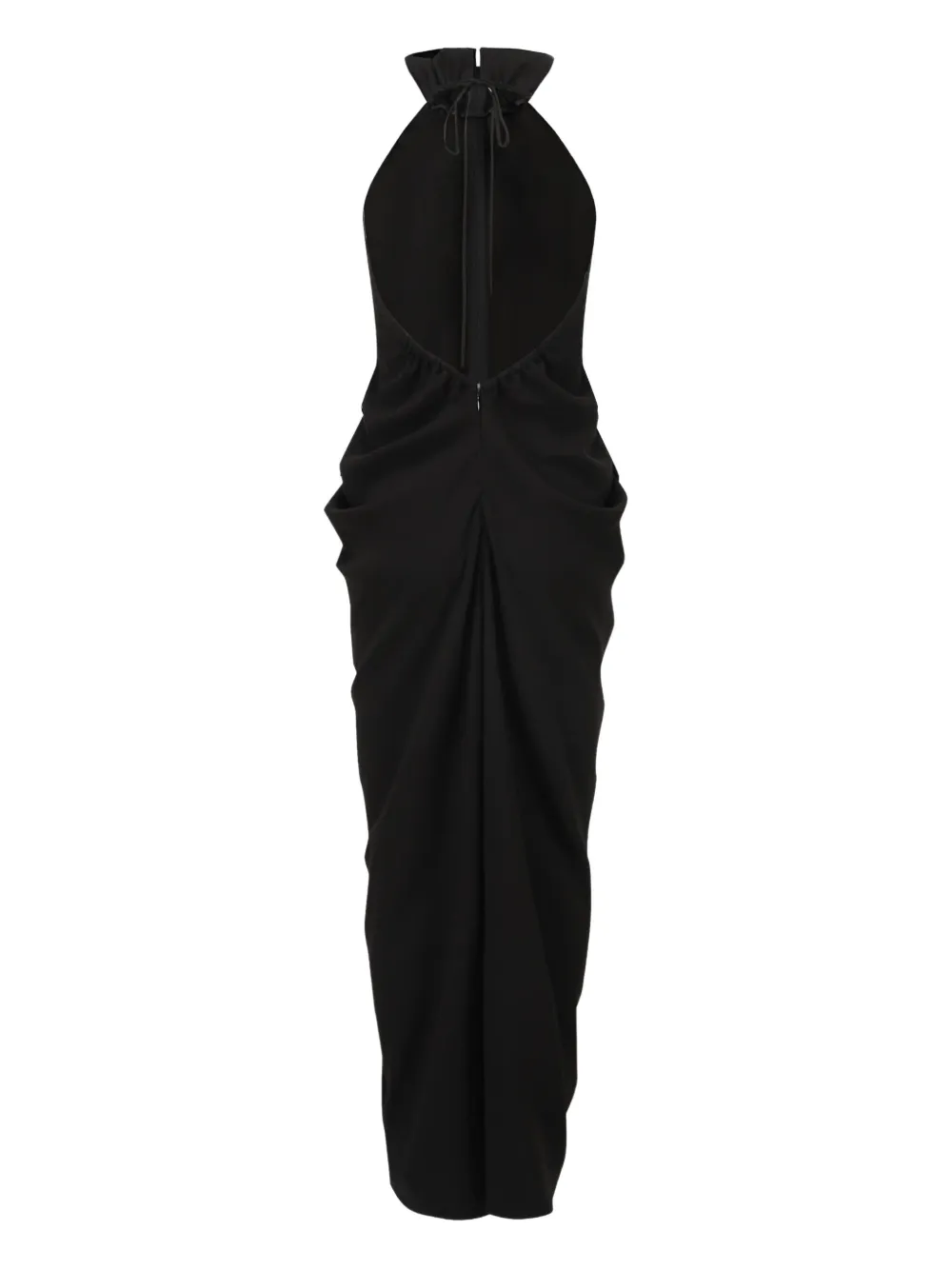 OUDE WAAG halterneck maxi dress - Zwart