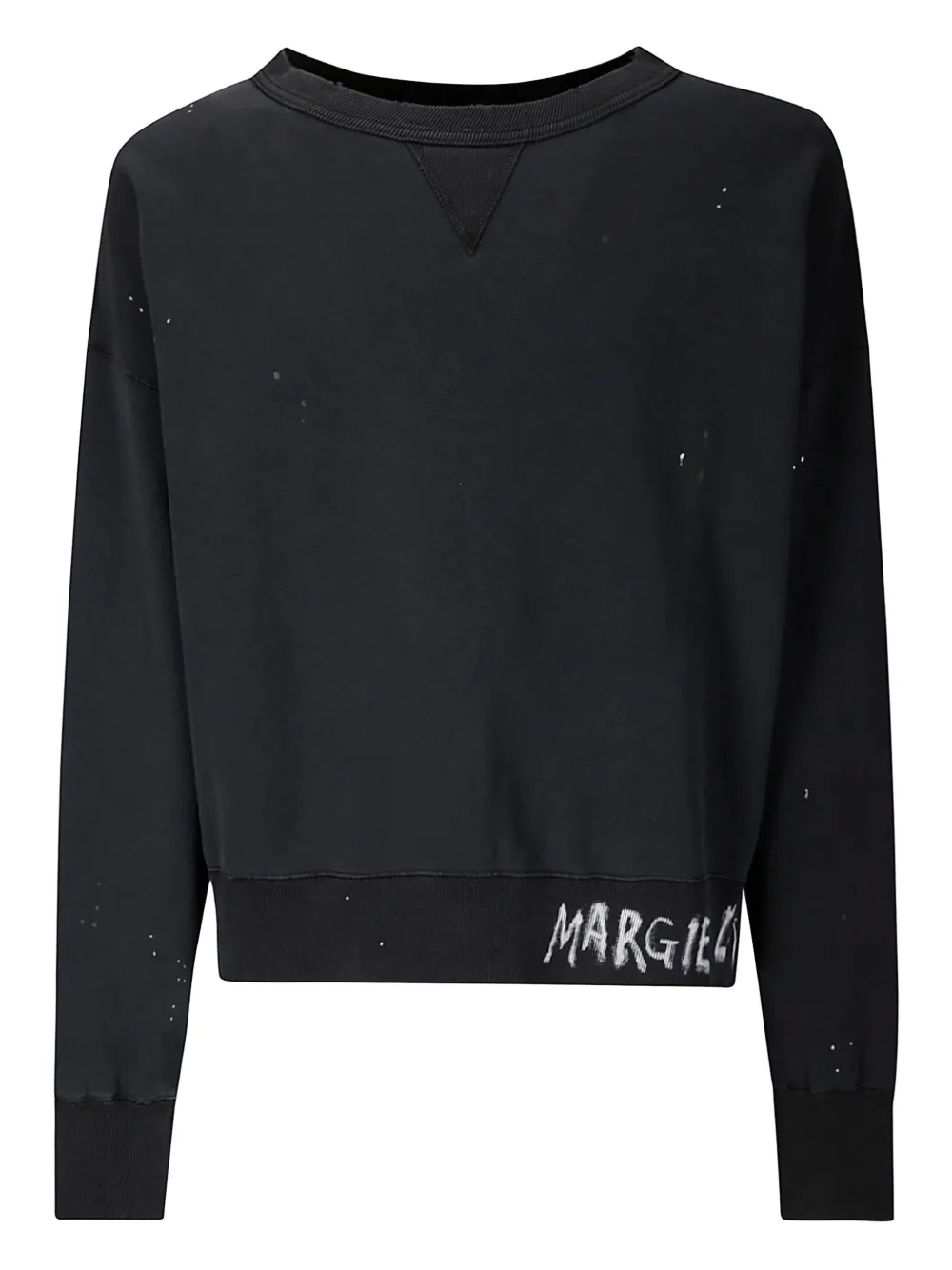 Maison Margiela cotton logo-print sweatshirt Zwart