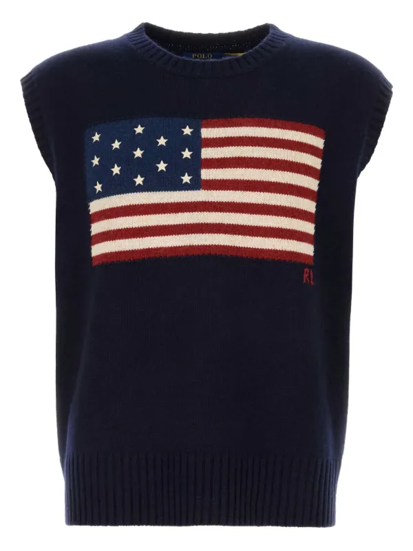 Polo Ralph Lauren ニットベスト | ブルー | FARFETCH JP