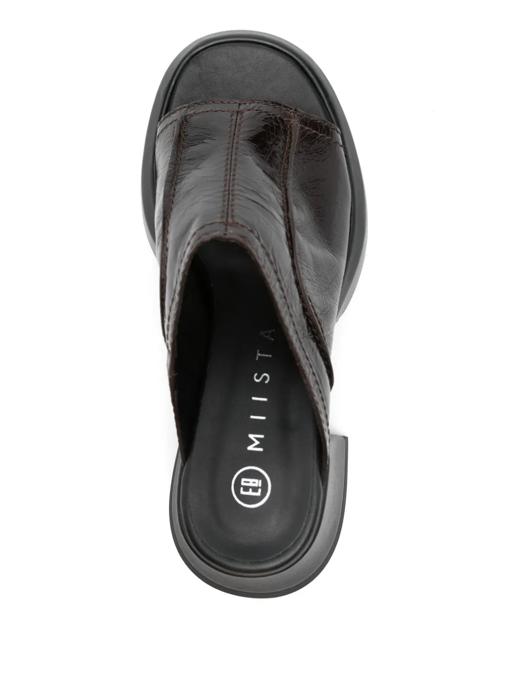 Miista 80mm leather sandals Brown