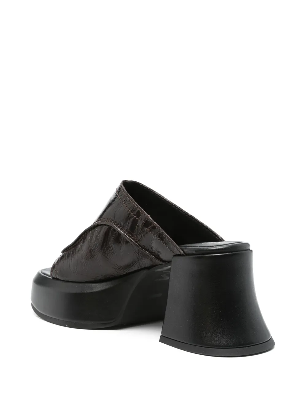 Miista 80mm leather sandals Brown