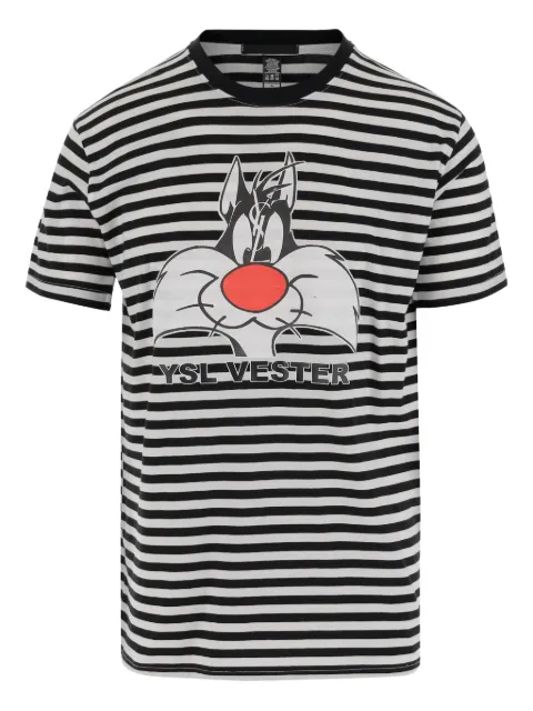 Black Score striped T-shirt