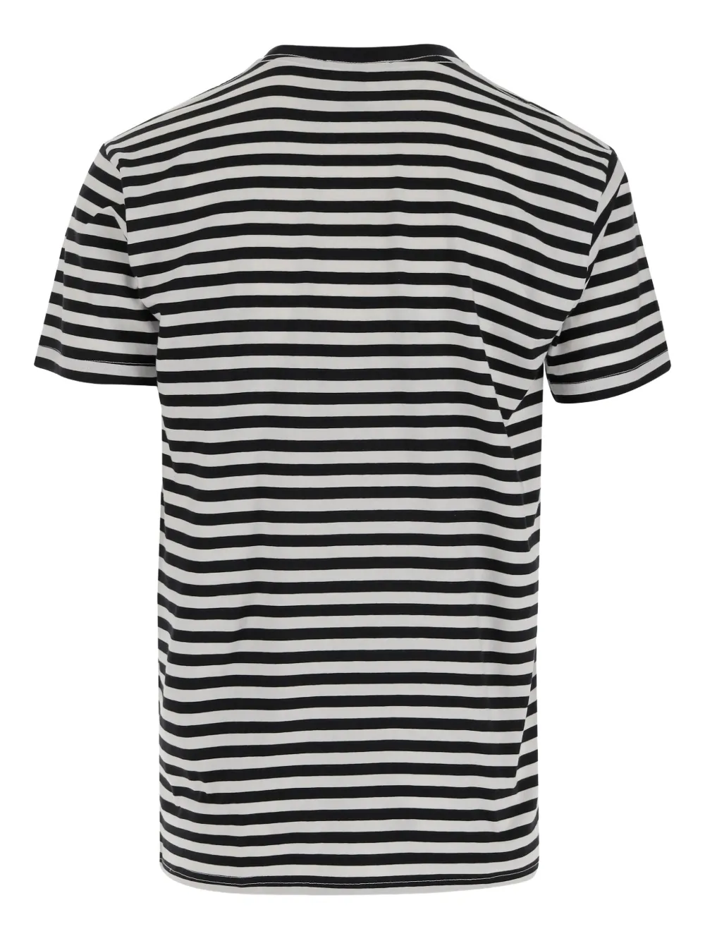 Black Score striped T-shirt - Wit