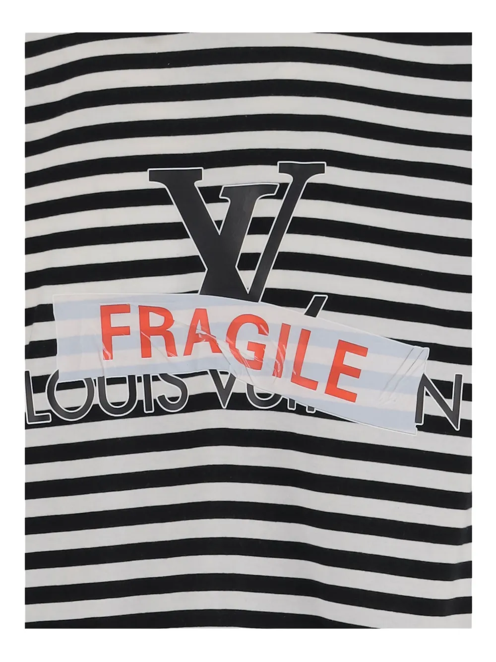 BLACK SCORE STRIPED T-SHIRT
