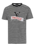 Black Score striped T-shirt - White