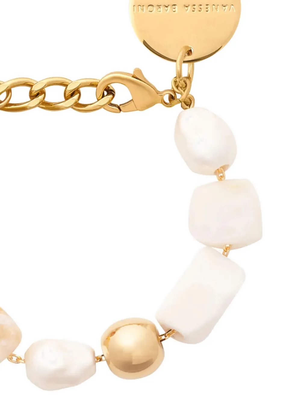Vanessa Baroni pearl-embellished bracelet - Goud