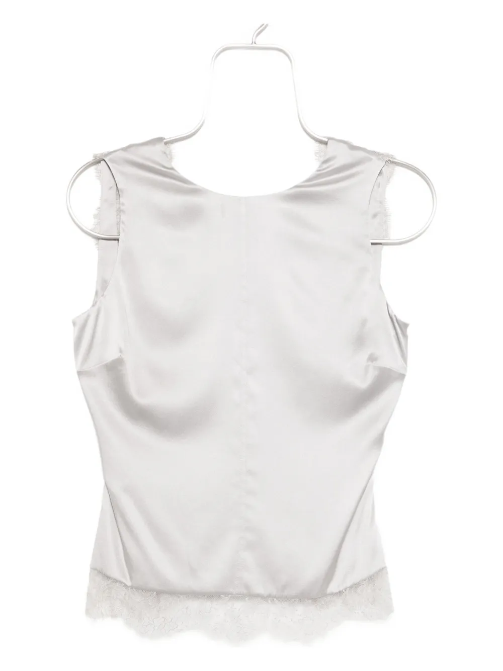 Tom Ford Seidentop Mit Spitzenborten In White
