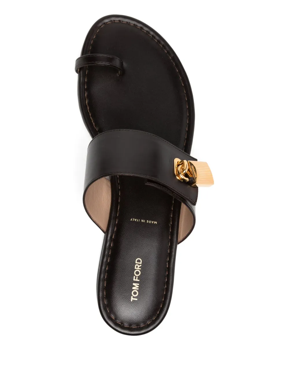 TOM FORD Espresso flat sandals Brown