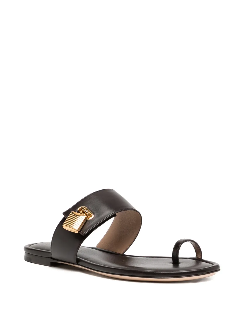 TOM FORD Espresso flat sandals Brown