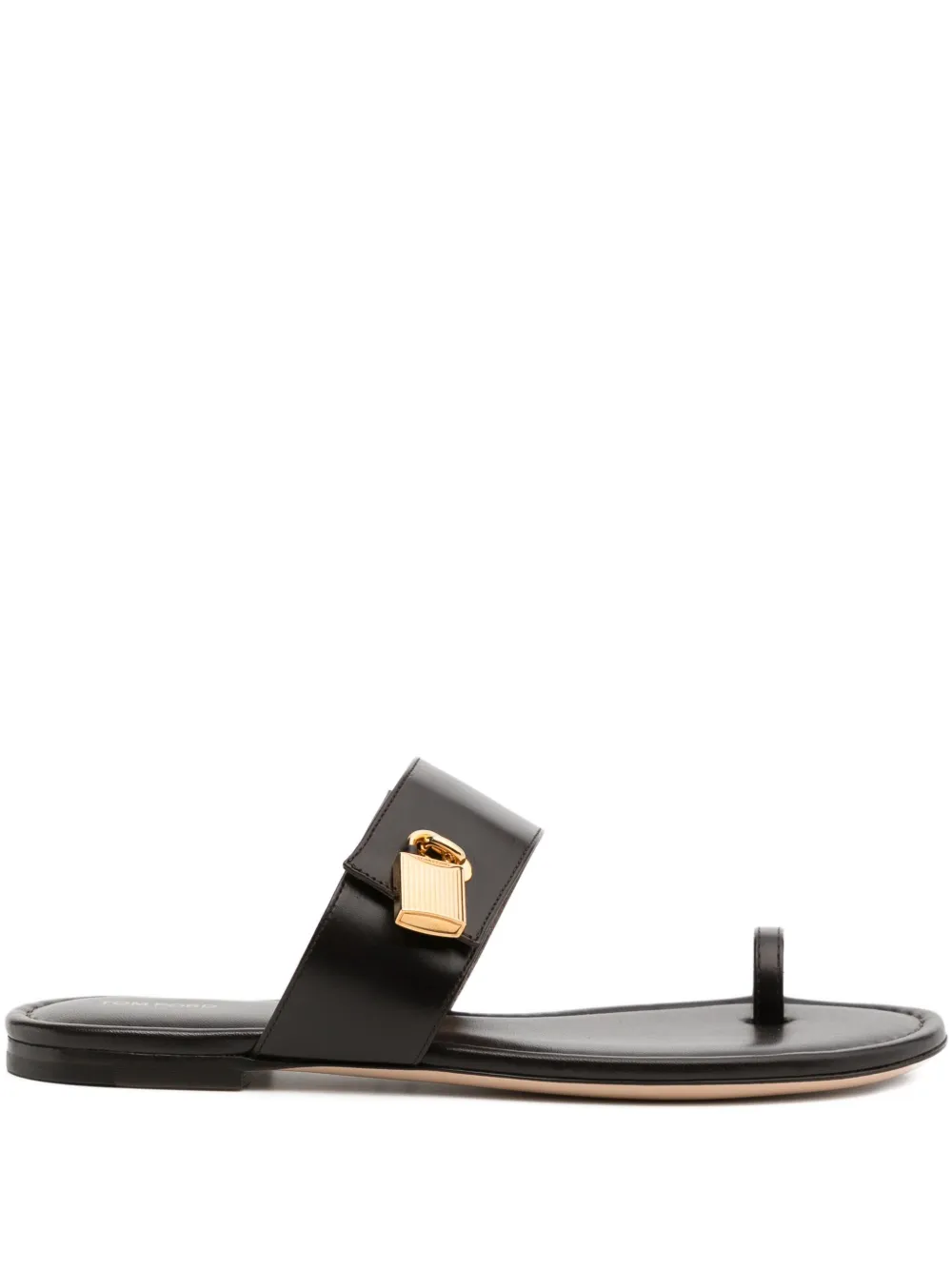TOM FORD Espresso flat sandals Brown