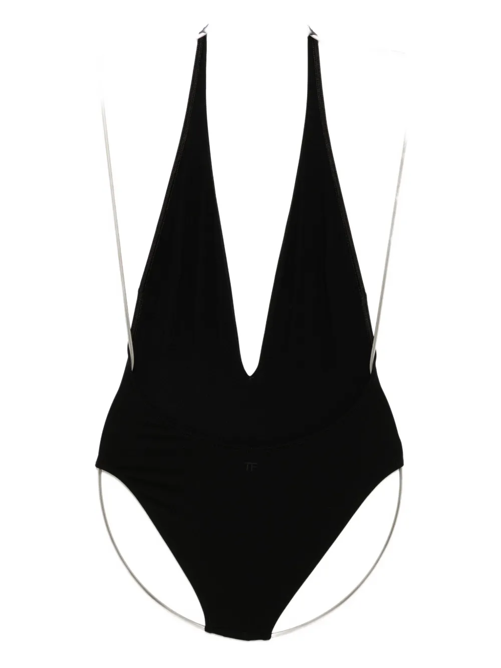 TOM FORD Badpak met watervalhals Zwart