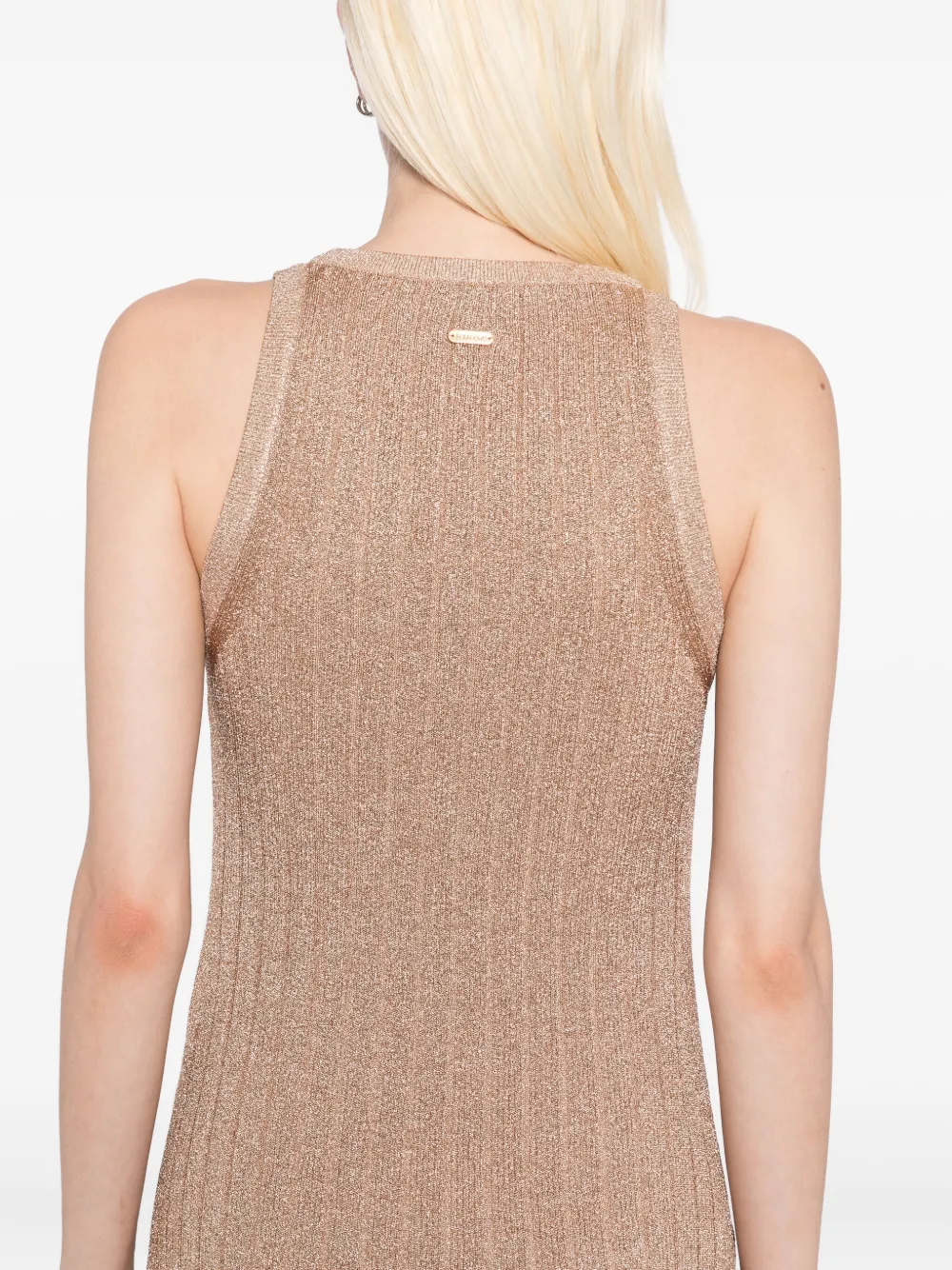 TOM FORD Midi-jurk met metallic-effect Beige