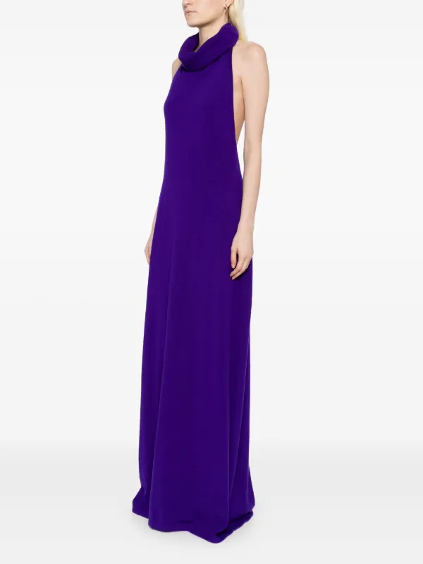 tom ford open-back halterneck maxi dress TOM FORD Halterneck Open Back Evening Dress in Black