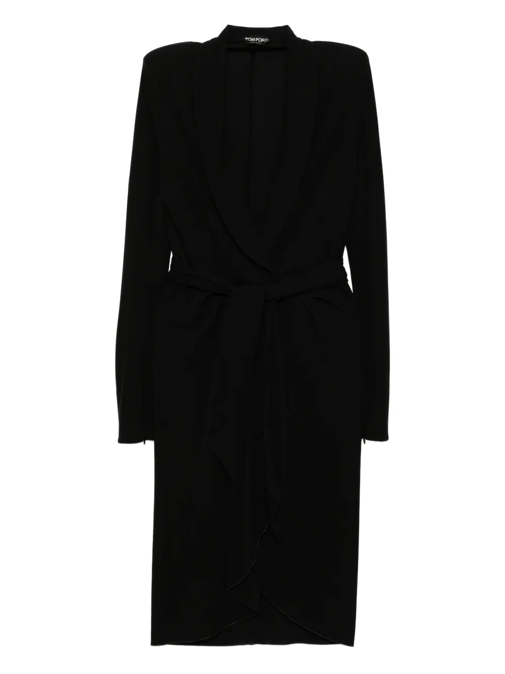 TOM FORD Wikkeljurk met lange mouwen Zwart