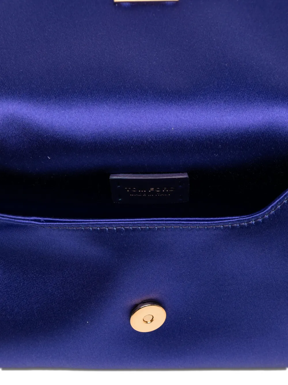 TOM FORD Nobile satijnen mini-tas met kettingband Paars