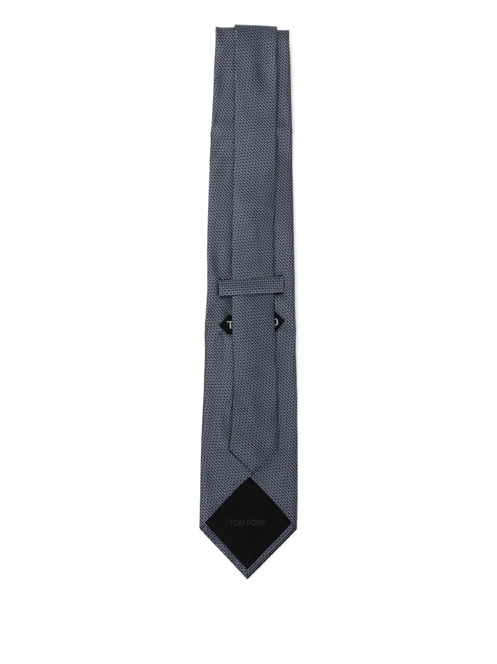 TOM FORD Zijden stropdas met jacquard-patroon - Blauw