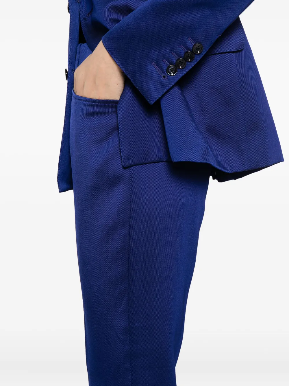 Tom Ford Cropped Straight-leg Trousers In Blue