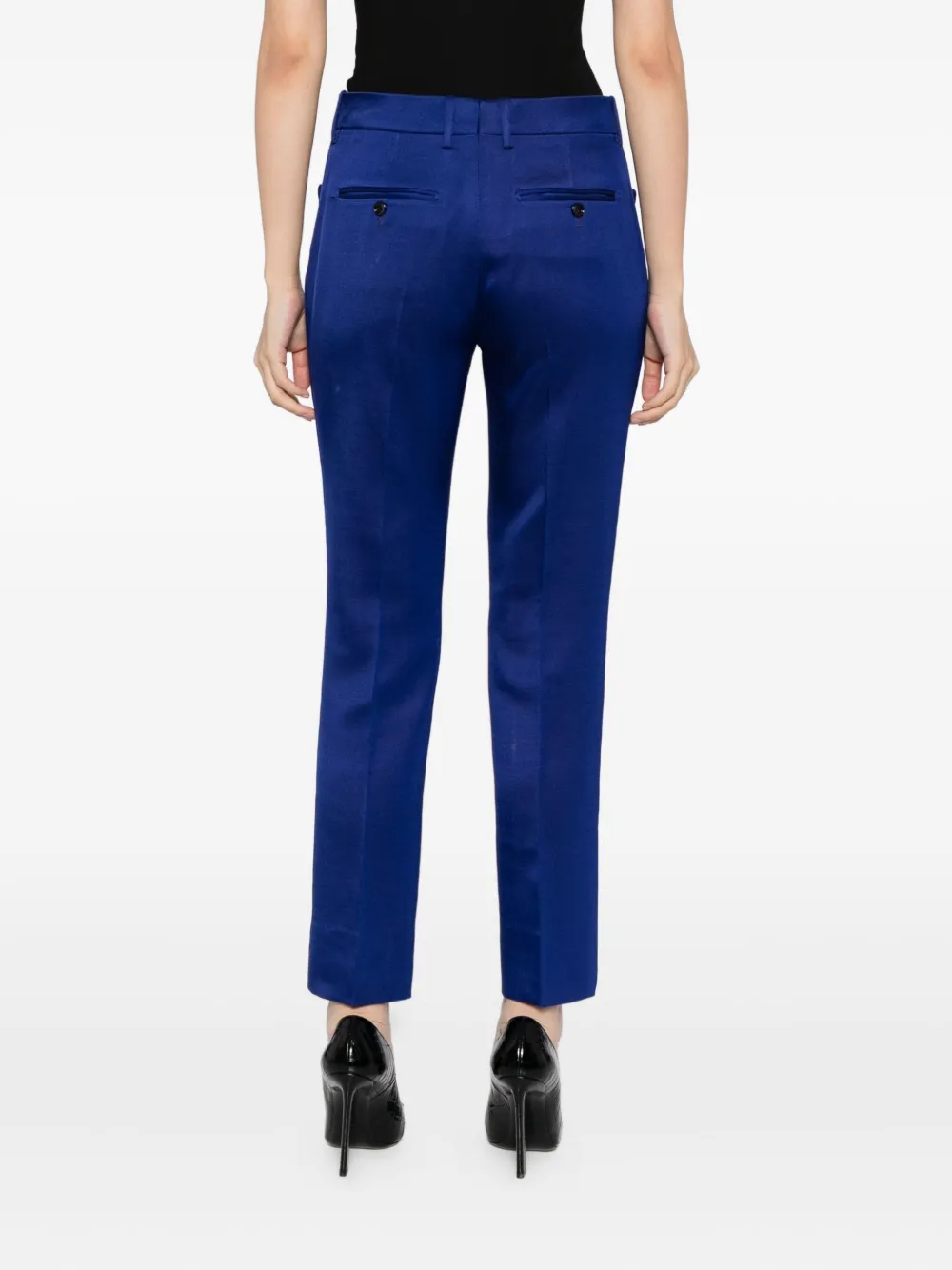 Tom Ford Cropped Straight-leg Trousers In Blue