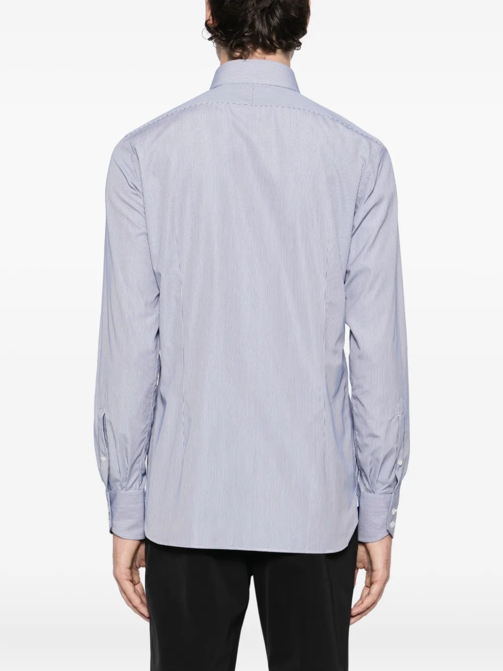 TOM FORD Gestreept overhemd Blauw