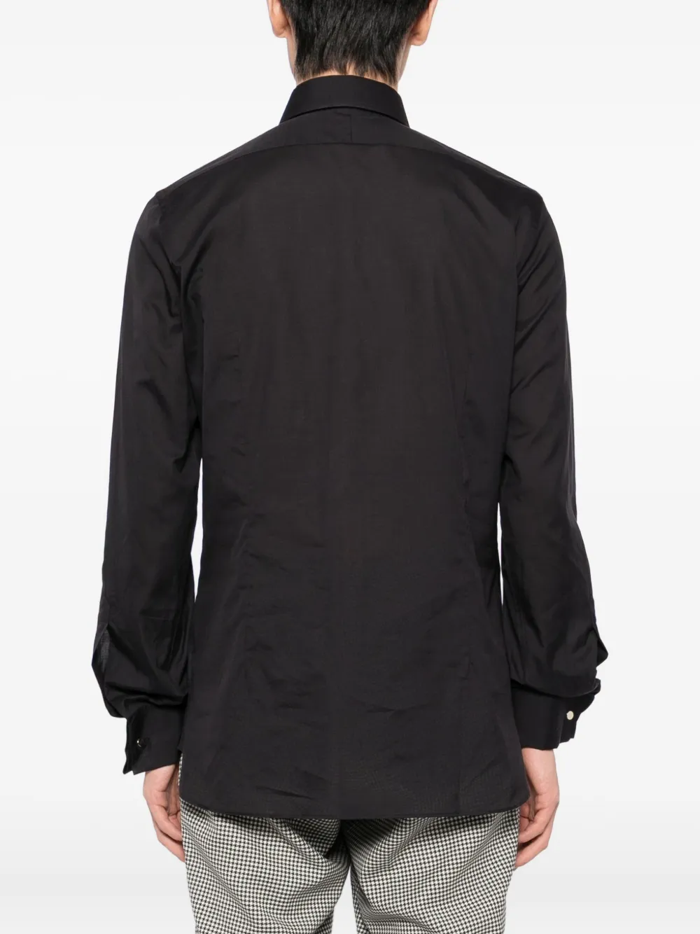 TOM FORD Cocktail-voile katoenen overhemd Zwart