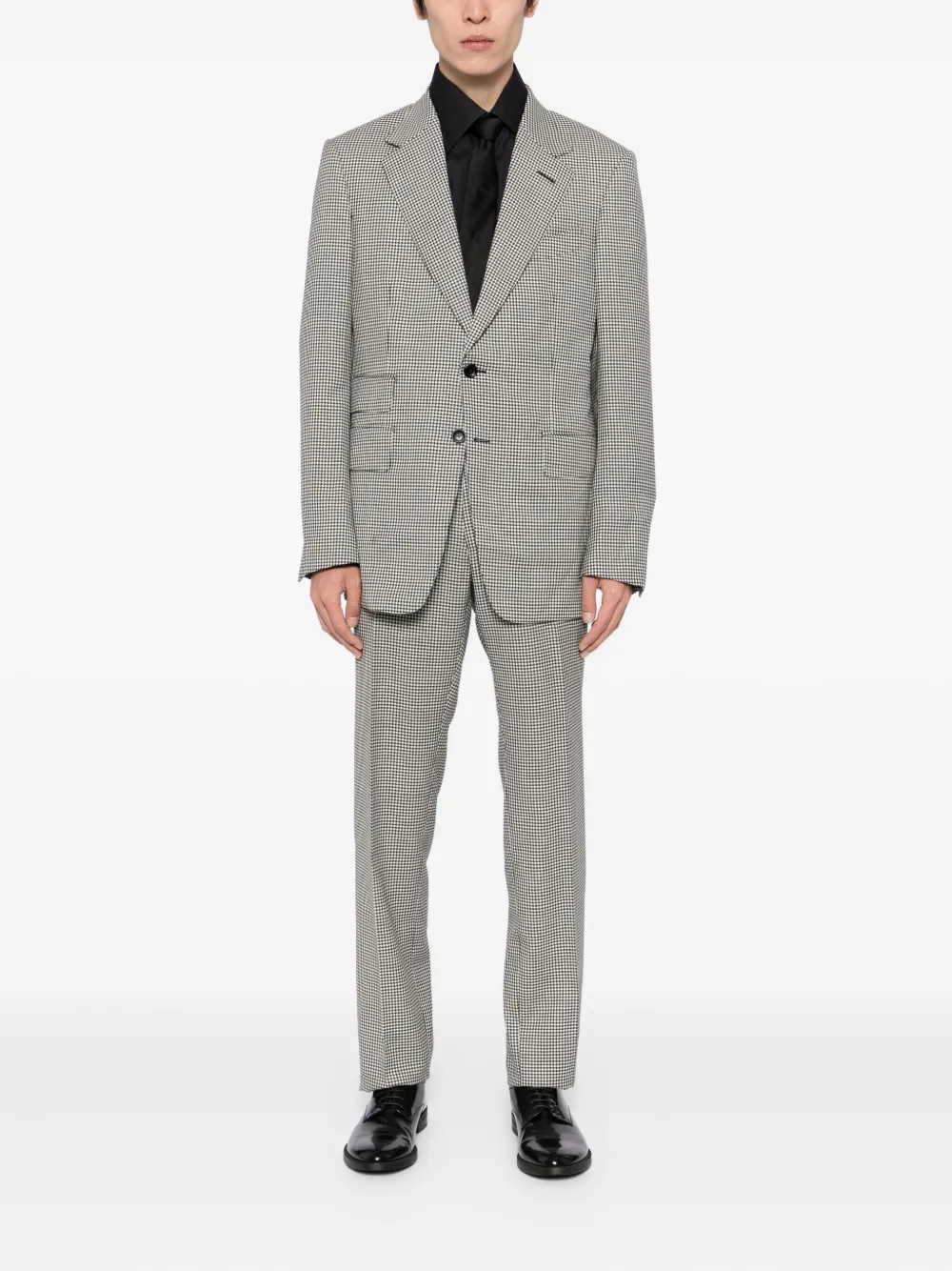 TOM FORD Cocktail-voile katoenen overhemd Zwart