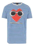 Black Score striped T-shirt - Blue