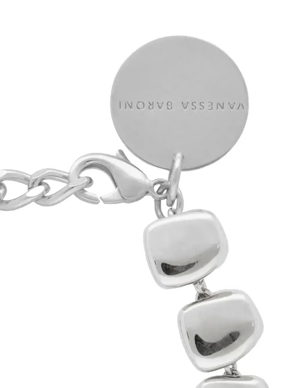 Vanessa Baroni logo-charm necklace - Zilver