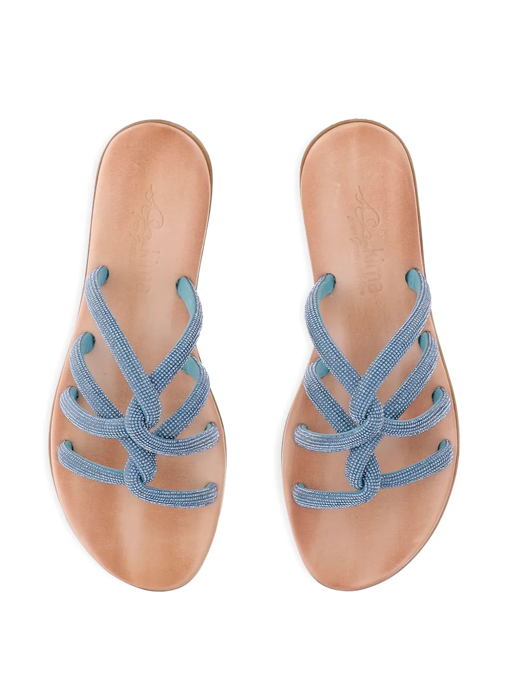 KIMA rhinestone-embellished sandals Blue